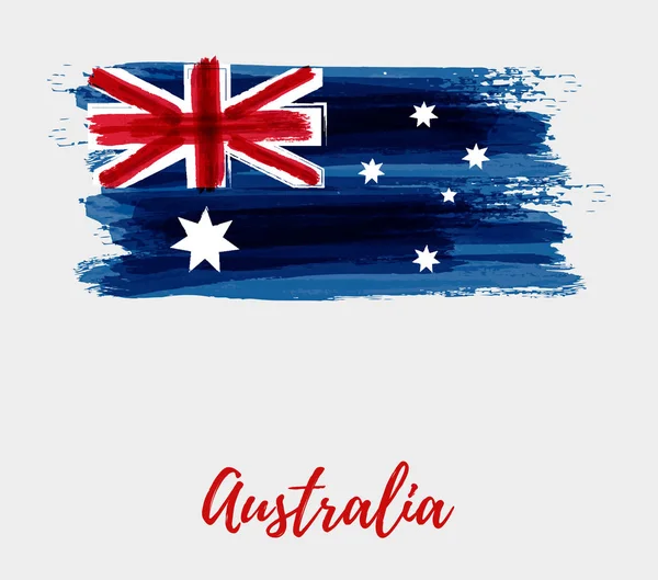Fondo Bandera Australia Abstracto Grunge Cepillado Bandera Australia Para Sus — Archivo Imágenes Vectoriales