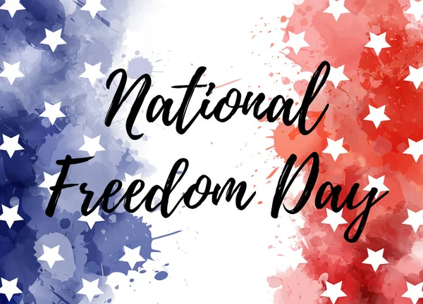Usa Nationale Freedom Day Achtergrond Abstracte Grunge Aquarel Verf Spatten — Stockvector