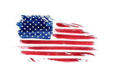 ABD grunge bayrak. Vektör soyut grunge bayrak. Amerika Birleşik Devletleri Ulusal Tatil afiş, tebrik kartı, davet, poster, afiş, vb için şablon.