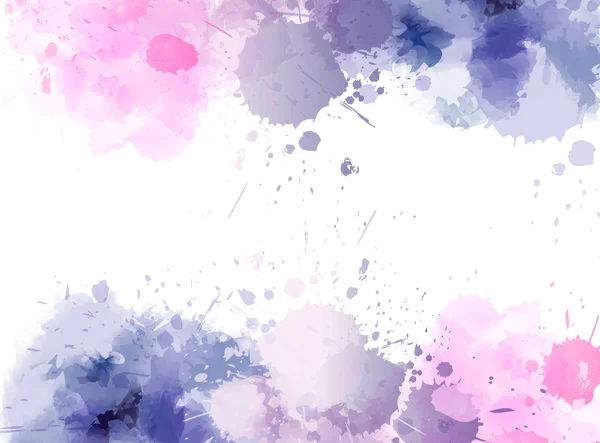 Banner Fundo Com Colorido Aquarela Imitação Splash Blots Quadro Modelo — Vetor de Stock