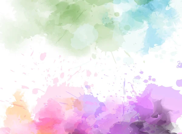 Banner Hintergrund Mit Bunten Aquarell Imitation Spritzkleckse Rahmen Vorlage Für — Stockvektor