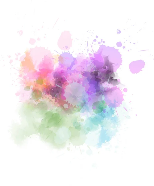 Pastellhelle Aquarellfarbe Spritzt Vorlage Für Ihre Entwürfe — Stockvektor