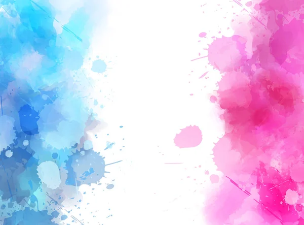 Banner Background Colorful Watercolor Imitation Splash Blots Frame Template Your — Stock Vector