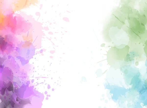 Banner Fundo Com Colorido Aquarela Imitação Splash Blots Quadro Modelo —  Vetores de Stock