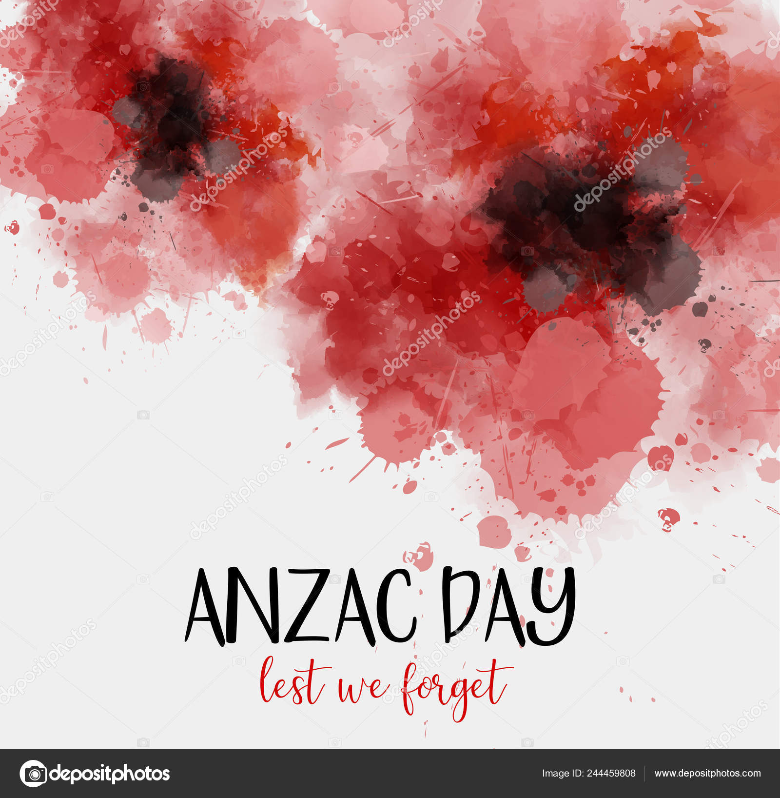 Remembrance Day Symbol Anzac Day Lest Forget Lettering Red Watercolor Vector Image By C Artlana Vector Stock Remembrance Day Symbol Anzac Day Lest Forget Lettering Red Watercolor Vector Image By C Artlana Vector Stock