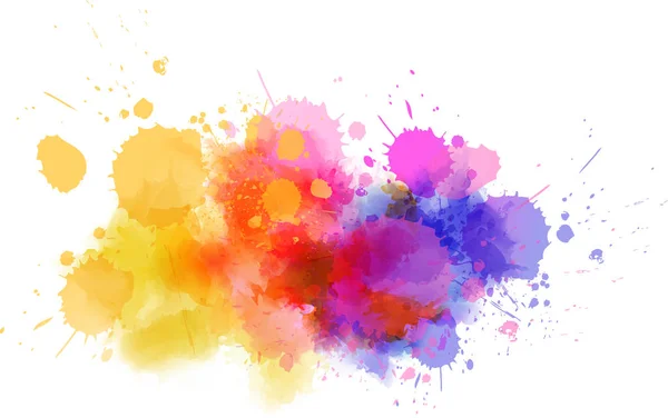 Multicolore Éclaboussure Tache Aquarelle Modèle Pour Vos Conceptions — Image vectorielle