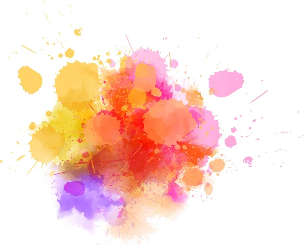 Multicolored Splash Watercolor Blot Template Your Designs — Stock Vector