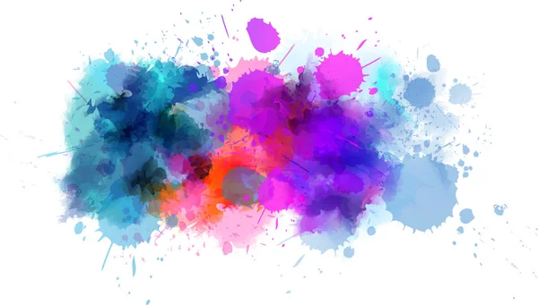 Синий Фиолетовый Цвета Акварельной Краски Всплеск Линии Шаблон Ваших Проектов — стоковый вектор