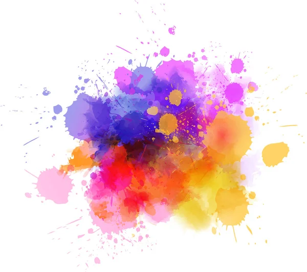 Multicolored splash watercolor blot — Stock Vector