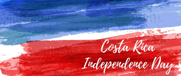 Den nezávislosti Kostarika nápis — Stockový vektor