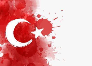 Background with grunge Turkey flag clipart