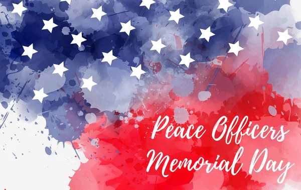 Oficiales de paz Memorial Day — Vector de stock
