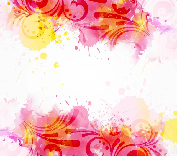 Fondo abstracto con remolinos florales — Vector de stock