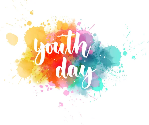 Letras del día de la juventud — Vector de stock