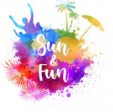 Sun & Fun soyut arka plan