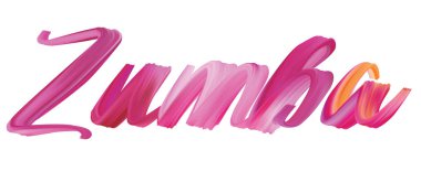 Zumba - boyalı kaligrafi yazı