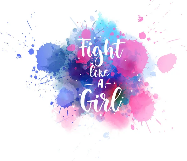 Kampf wie ein Mädchenaufdruck — Stockvektor