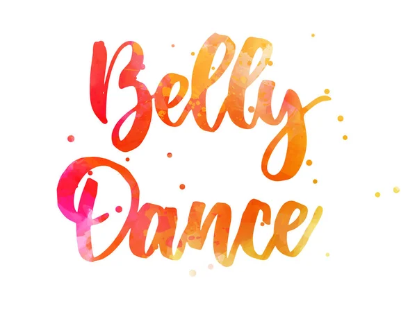 Belly dance letras caligrafía — Vector de stock