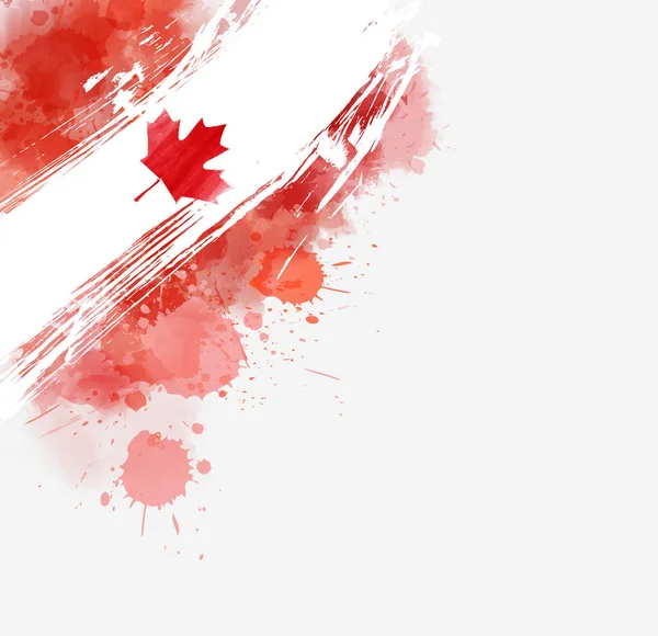 Grunge geschilderde vlag van Canada — Stockvector