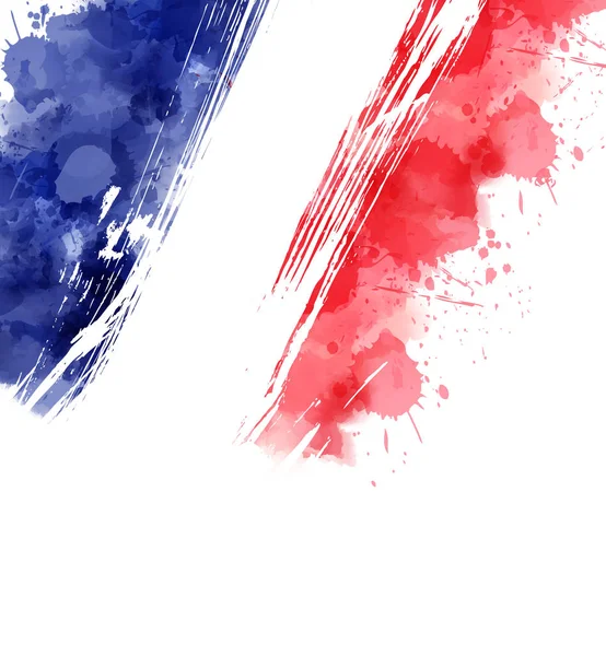 Abstract splashes in France flag colors. — Stock Vector