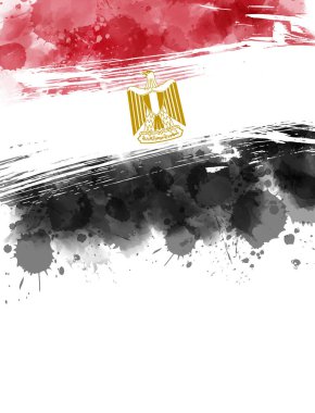 Abstract flag of Egypt clipart