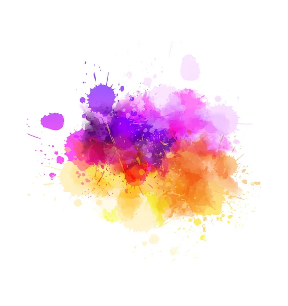 Multicolored splash watercolor blot — Stock Vector