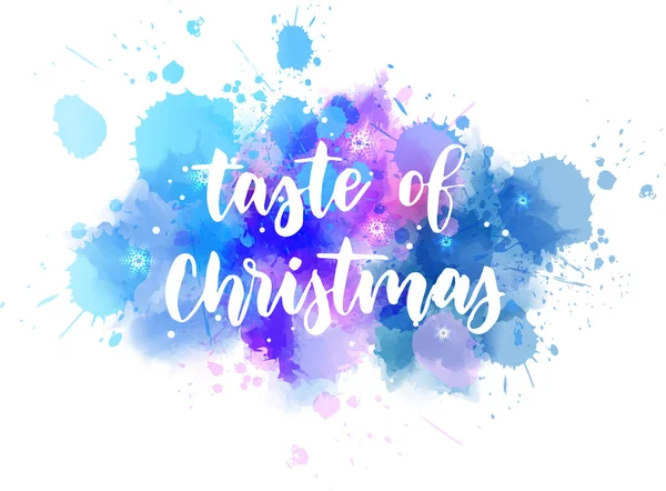 Taste of Christmas lettering — Stock Vector