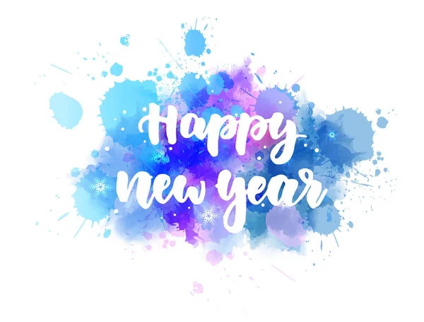 Szczęśliwego Nowego Roku wakacje kaligrafia tła — Wektor stockowy