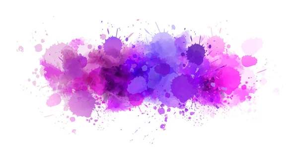 Ligne de tache d'aquarelle éclaboussure violette — Image vectorielle