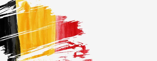 Bandera con bandera de Bélgica pintada con grunge — Archivo Imágenes Vectoriales