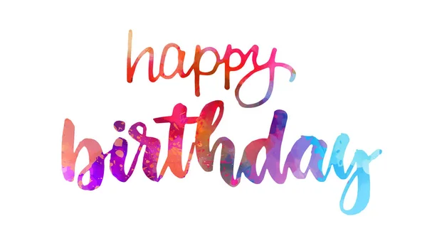 Feliz aniversário lettering — Vetor de Stock