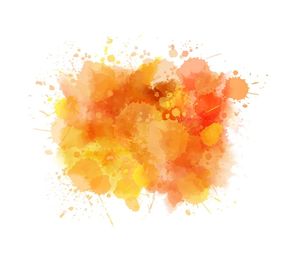 Orange splash watercolor blot — Stock Vector