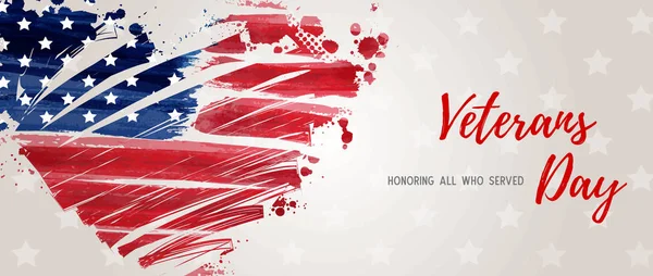 USA veteranen dag banner — Stockvector