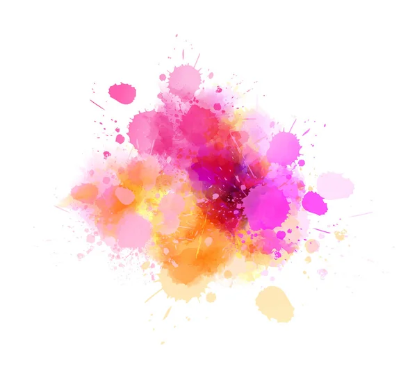 Tache d'aquarelle éclaboussure multicolore — Image vectorielle