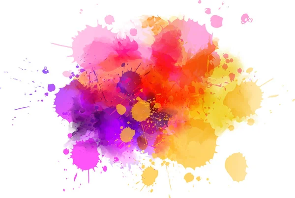 Multicolored splash watercolor blot — Stock Vector