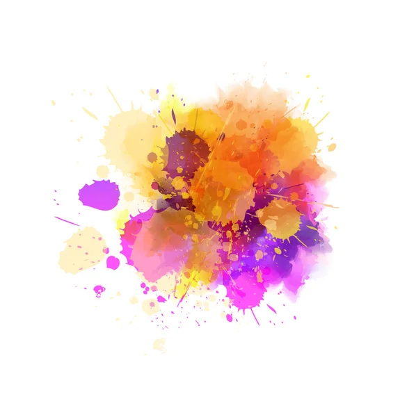 Mancha aquarela de respingo multicolorido —  Vetores de Stock