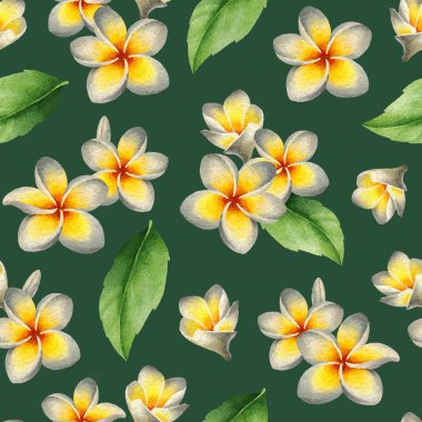 Sulu Boya Dikişsiz tropikal desen