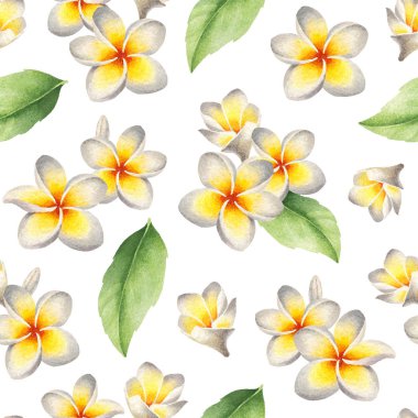 Sulu Boya Dikişsiz tropikal desen