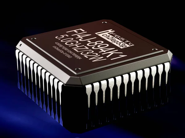 Integrated circuit digital computer parts technology. Micro chip artificial intelligence .