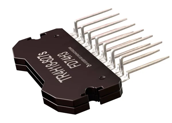 Circuito integrado de partes de computadoras digitales. Microchip electrónico lógico . — Foto de Stock