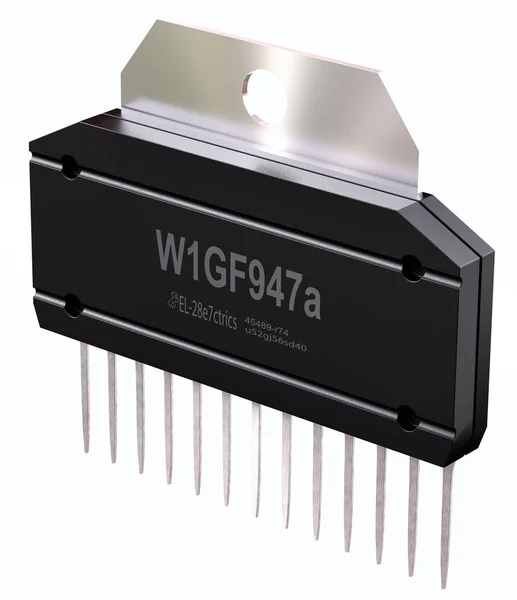 Circuito integrado ou micro chip isolado. Peças de computador inteligência artificial . Imagem De Stock