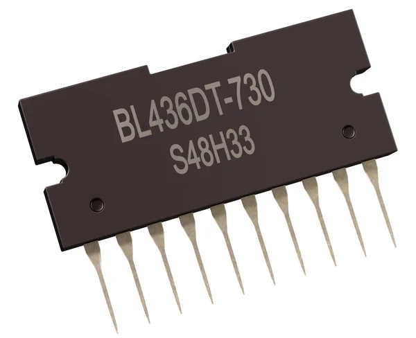 Circuito integrado o microchip y nuevas tecnologías en aislado . — Foto de Stock