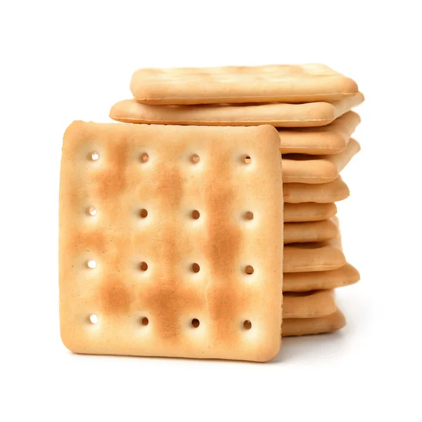 Stack Cracker Soda Isolati Bianco — Foto Stock