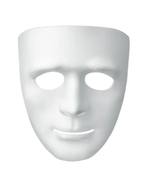 White Mask Isolated White — Stock Photo, Image