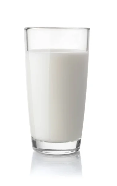 Vetro Latte Isolato Bianco — Foto Stock