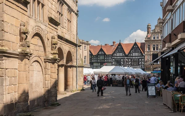 Náměstí v Shrewsbury, Shropshire — Stock fotografie