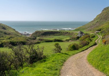Hartland Quay Devon yakınındaki yazlık