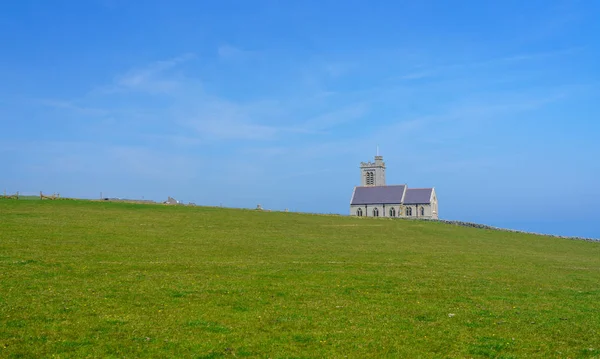 Igreja velha na ilha de Lundy off Devon — Fotografia de Stock