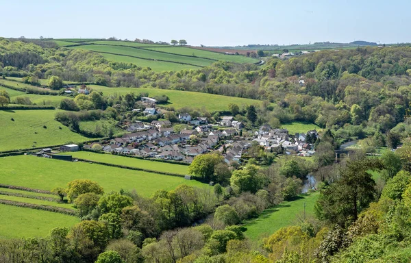 Veduta aerea di Taddiport vicino a Torrington nel Devon — Foto Stock