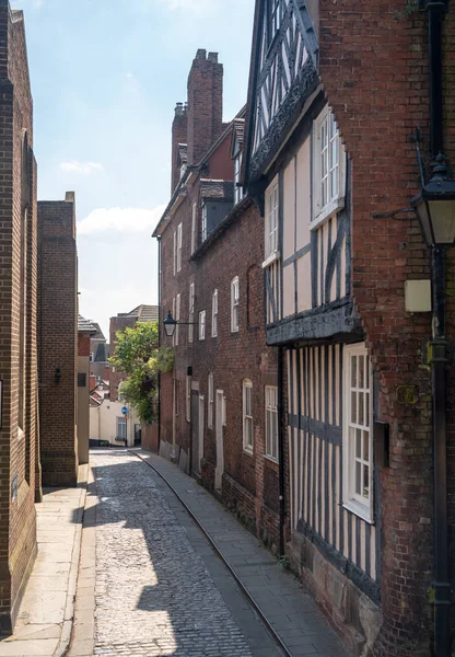 Pretty Georgian street and homes in Shrewsbury — Stock Photo, Image